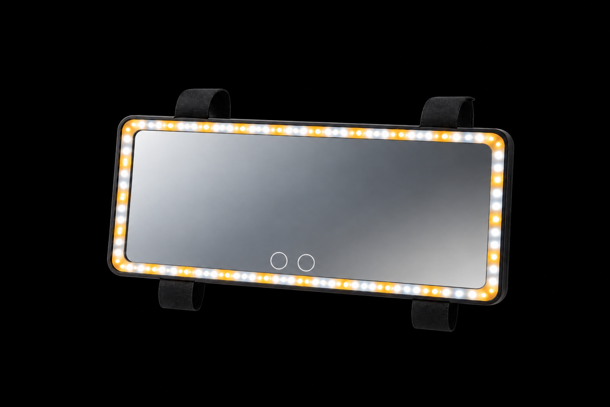 Carterior LED visor mirror for cars